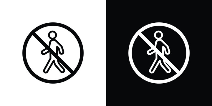 No entry sign in black. flat graphic vector icon