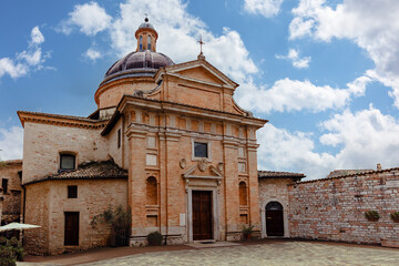 Catholic church in Assisi, Italy - Chiesa Nuova ("New Church"), one of the examples of 17th-century religious architecture in Assisi.