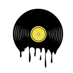 Music Turntable Svg, Vinyl Record Album Svg, Melting Dripping Player Mixer DJ Disc Jockey Club Stereo Sound Design Art Logo Svg, Png Vector Clipart for Cricut