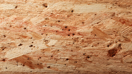 Naklejka premium OSB Wood Texture Background, Light Brown Wood Panel