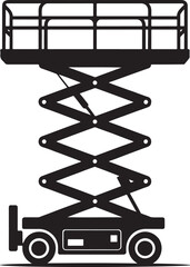 Scissor lift aerial work platform silhouette