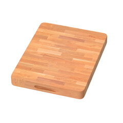 A wooden cutting board with a smooth surface, designed for food preparation and chopping.