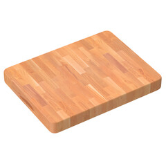 A wooden cutting board with a smooth, patterned surface, ideal for food preparation and cooking...