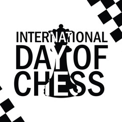 International Day of Chess with Falling Chess Squares