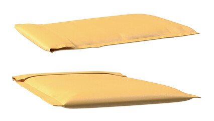 Two yellow padded envelopes, commonly used for mailing documents or small items securely.