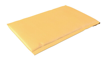 A flat, yellow envelope typically used for mailing documents or small items.