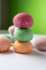 Colorful candies isolated on white background.