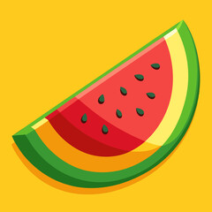 Summer watermelon slice illustration graphic