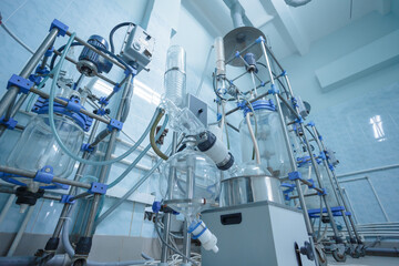 Industrial Laboratory Distillation and Chemical Processing Equipment in Modern Scientific Research...