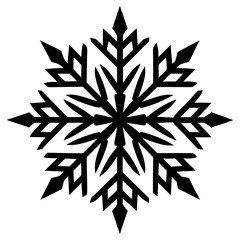 Detailed snowflake isolated on white background