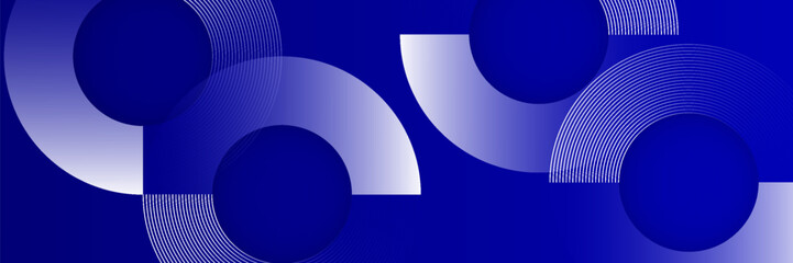 Circle abstract background. Blue gradient circular shape elements. Minimalist geometric pattern. Modern design.vector eps10