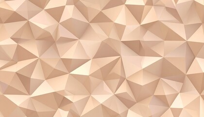 Monochrome Beige Low Poly Triangular Pattern