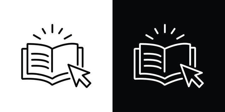 Online library icon in black. flat graphic vector icon