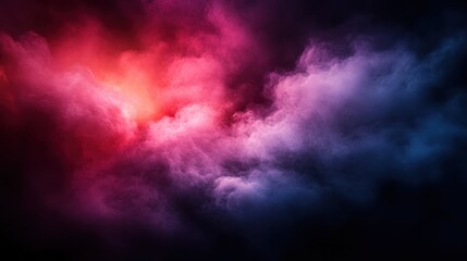 Obraz premium A mesmerizing display of colorful smoke textures swirling in a dark background, symbolizing mystery and beauty within the essence of artistic expression and emotion.