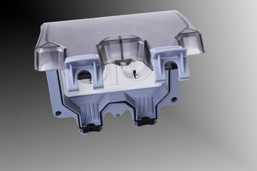 Waterproof electrical outlet designed for outdoor use in residential or commercial applications