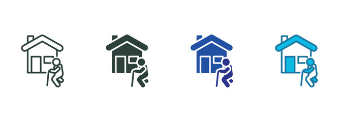 Nursing Home Icon Set Multiple Style Of