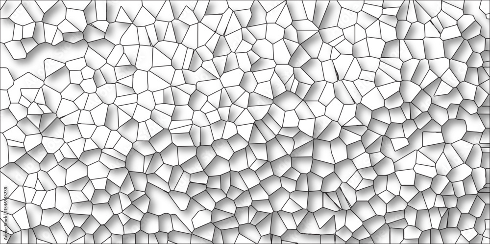 Aufkleber 3d retro white camouflage seamless vector pattern with grunge texture, broken glass/quartz glass nat