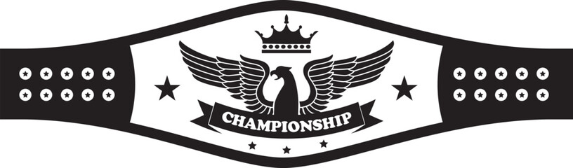 Championship belt vector, Clipart, Silhouette, Vector, icons, illustration, design.