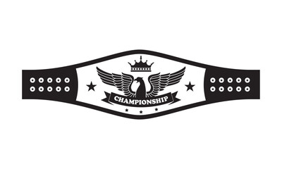 Championship belt vector, Clipart, Silhouette, Vector, icons, illustration, design.