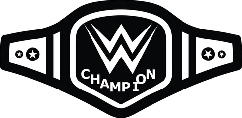 Championship belt vector, Clipart, Silhouette, Vector, icons, illustration, design.
