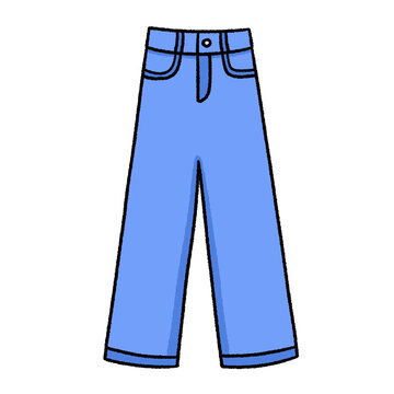 blue jeans pants cartoon style clip art preview