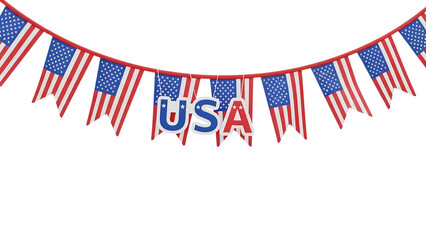 Obraz premium American flag bunting with 