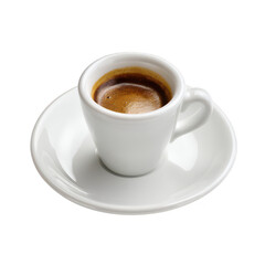 Fototapeta premium Strong Espresso Coffee Shot on White Background