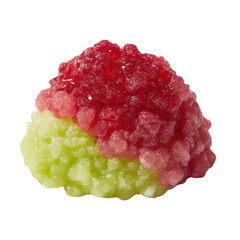 Colorful Japanese Mochi Dessert on White Background