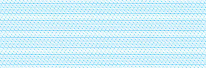 Blueprint dimetric grid seamless bg. Blue diamond mesh on white background. Graph paper template