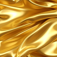 Luxurious Gold Silk Satin Textile Background