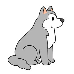 Cute cartoon illustration of a dog with playful poses and adorable expressions.