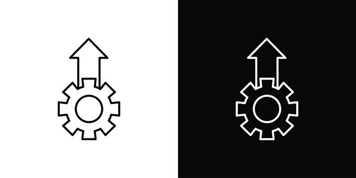 Operational excellence icon in black. flat graphic vector icon
