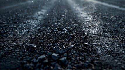 asphlt background with cracks and stones, gray background