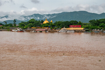 Ruak and Mekong Rivers in Golden Triangle Border