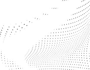 Halftone gradient. Dotted gradient, smooth dots spraying and halftones dot background seamless horizontal geometric pattern	