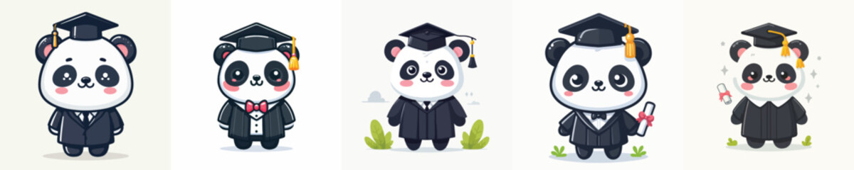 cute panda vector in graduation costume © sarah16blakeyxh2