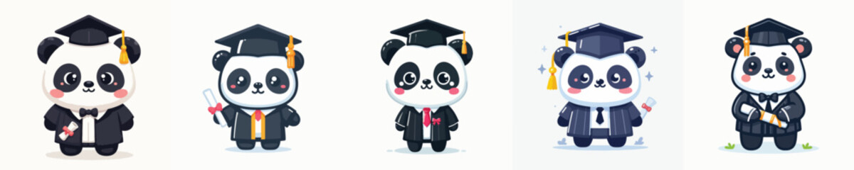 cute panda vector in graduation costume © sarah16blakeyxh2