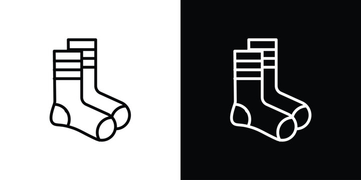 Pair of socks icon in black. flat graphic vector icon