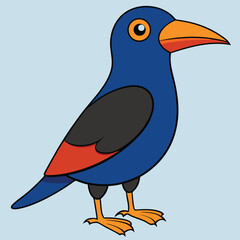 Obraz premium vector illustration of a cartoon bird