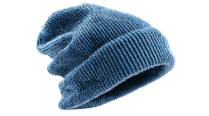 Stylish blue knitted hat perfect for chilly days and cozy winter adventures through urban landscapes and outdoor escapades