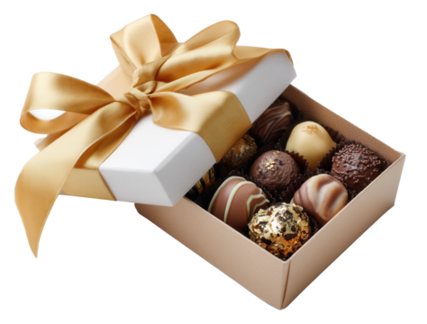 Delightful collection of chocolate pralines in a beautifully wrapped gift box perfect for sharing sweet moments