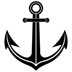 Anchor nautical symbol isolated on white background