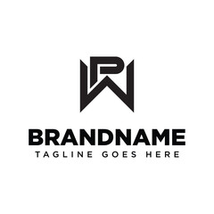 Letters WP Monogram Logo, suitable for any brand with PW or WP initials