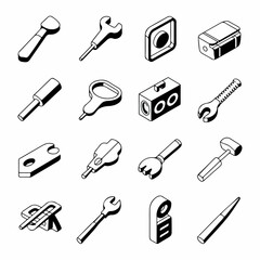 Collection of 16 to 20 unique colorful vector illustrations for design projects