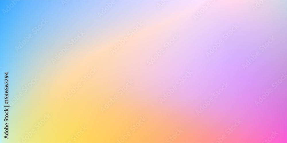 Aufkleber blue, pink and yellow spectrum blurred gradient background with soft blur effect, colorful abstract 