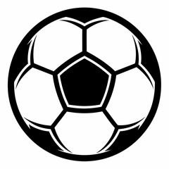 Fototapeta premium Black and white soccer ball design isolated on white background