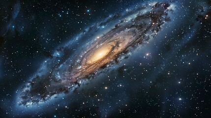 Fototapeta premium galaxy background, stars in the dark space, galaxy on dark background