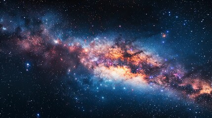 Naklejka premium galaxy background, stars in the dark space, galaxy on dark background