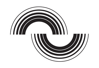 Ripple Semi Circles cut in half icon 