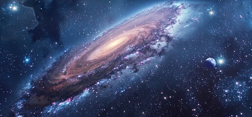 Fototapeta premium galaxy background, stars in the dark space, galaxy on dark background